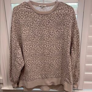 Z Supply Leopard Print Sweatshirt